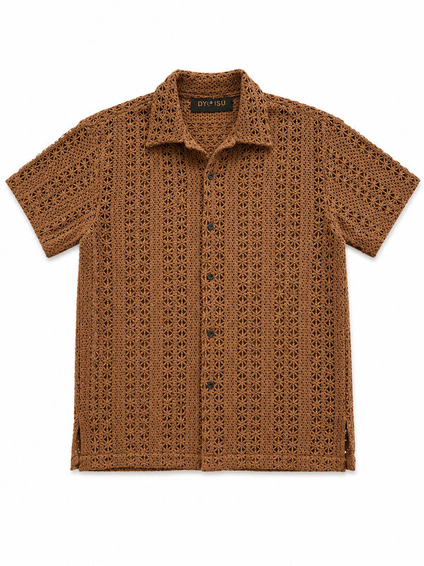 Caramel Crochet Shirt