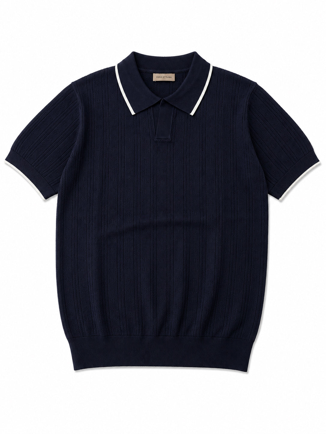 Portofino Tipped Collar Polo - Navy