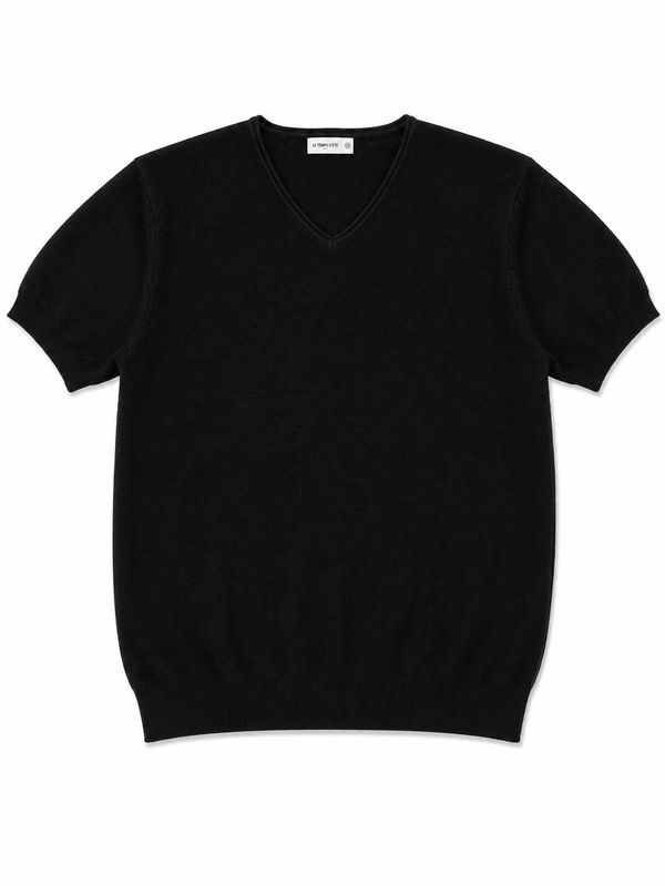 Black Silk V Tee