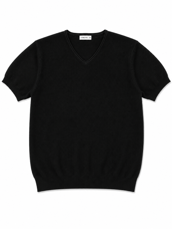 Black Silk V Tee