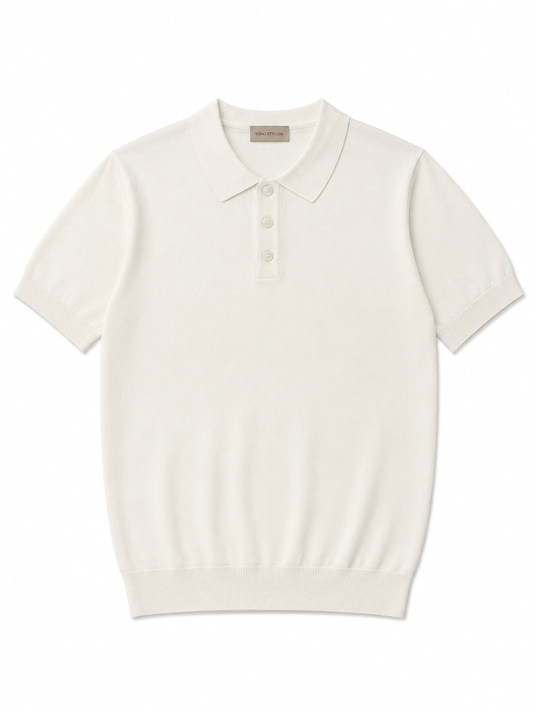Portofino Button Knit Polo - Ivory