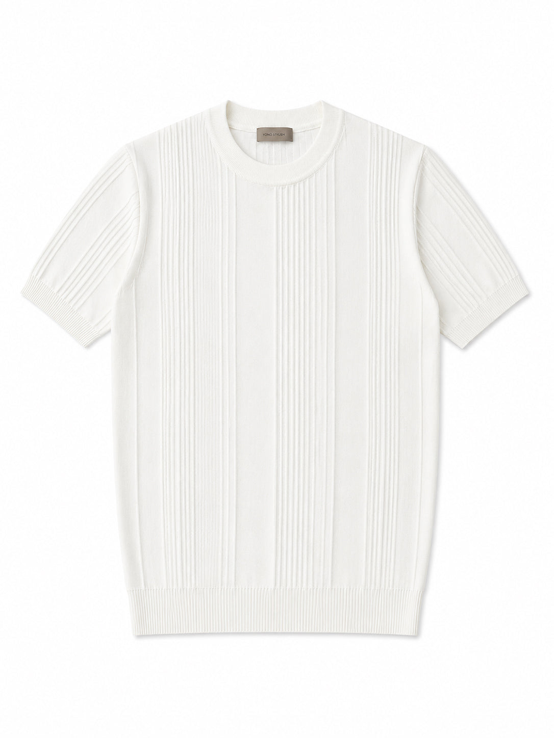 Portofino Ribbed Crewneck Tee - White