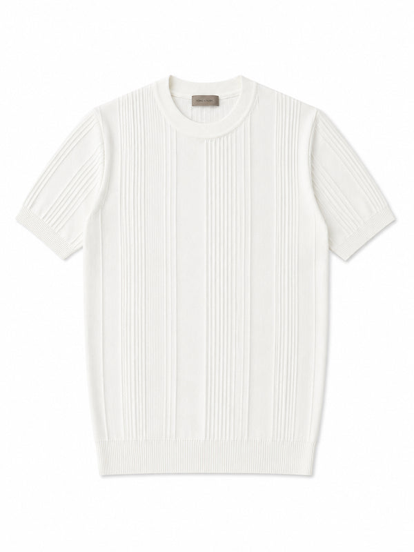 Portofino Ribbed Crewneck Tee - White