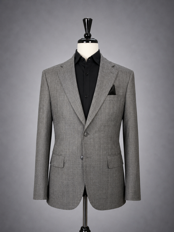 Silver Herringbone Suit