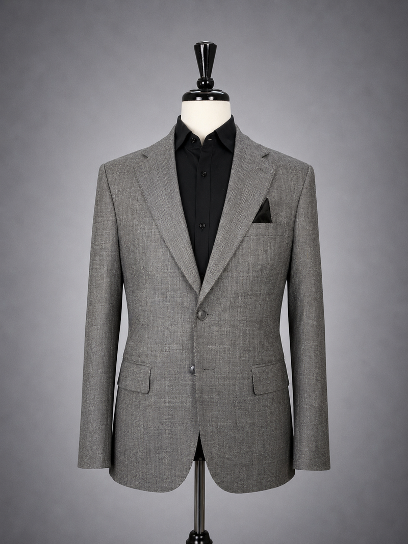 Silver Herringbone Suit