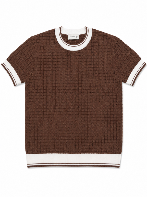Walnut Waffle Knit Tee