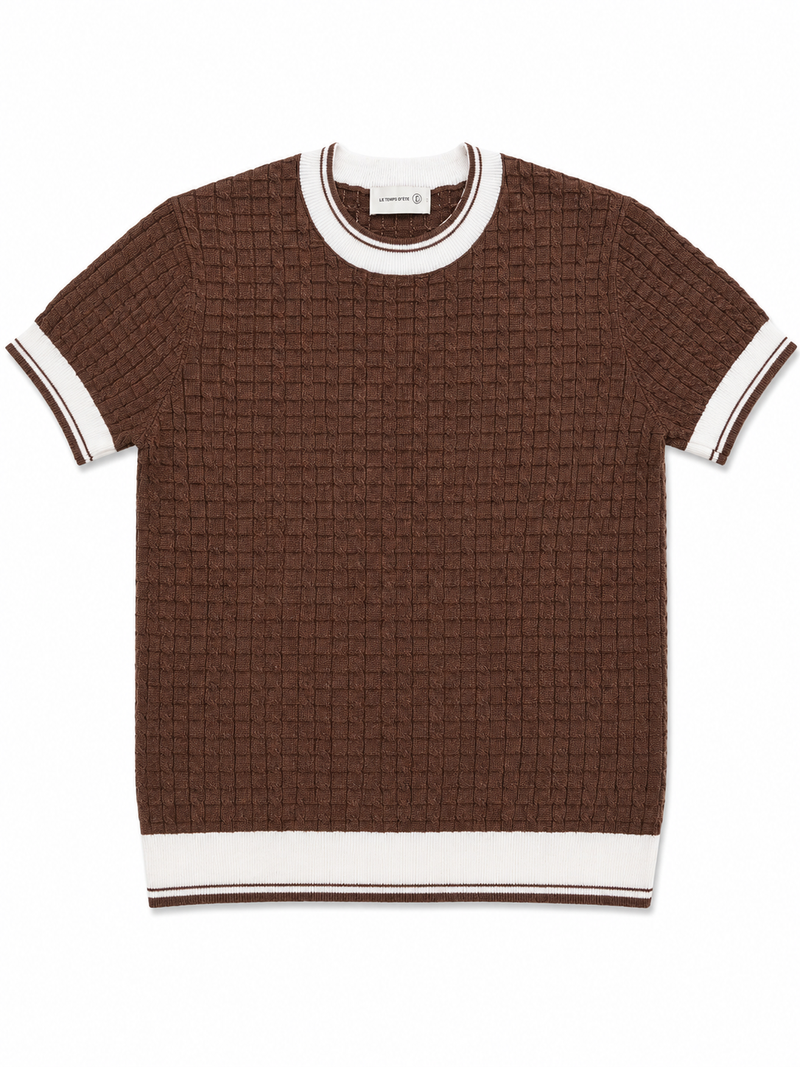 Walnut Waffle Knit Tee
