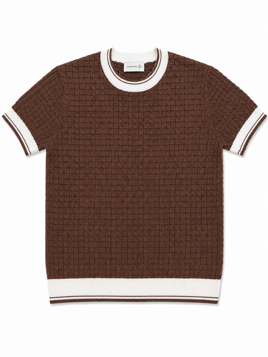 Walnut Waffle Knit Tee
