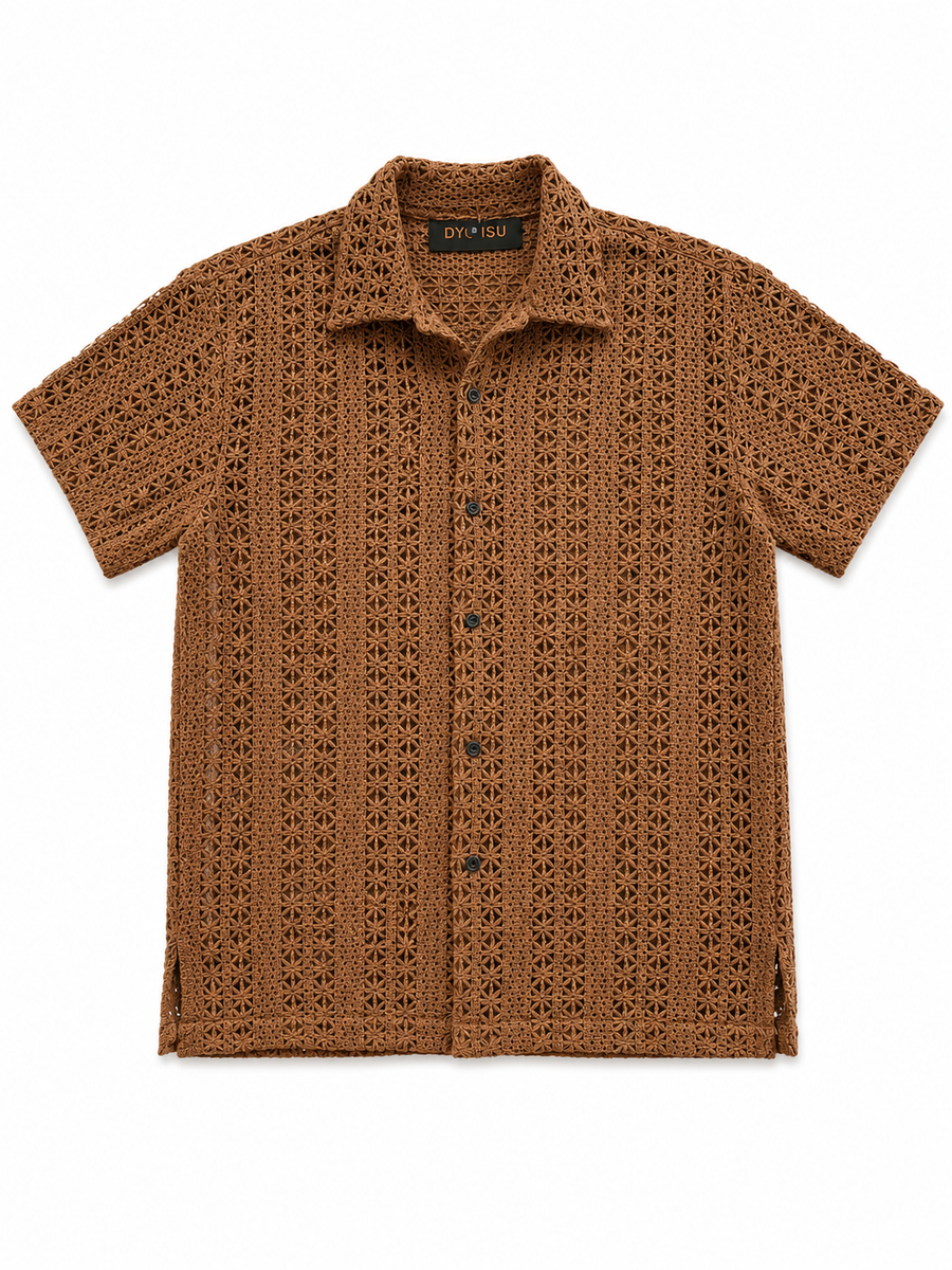 Caramel Crochet Shirt