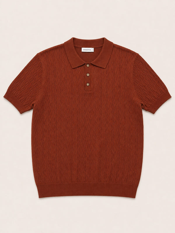 Terra Cotta Knit Polo