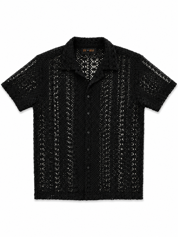 Noir Crochet Shirt