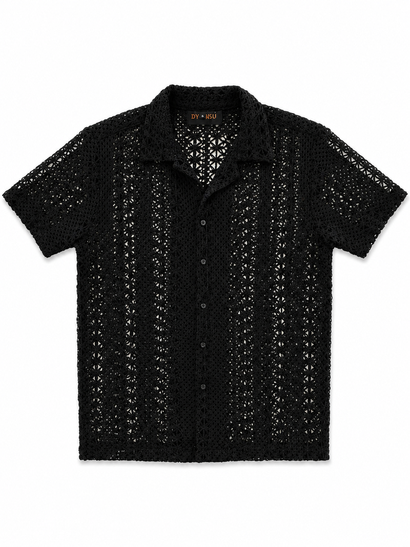 Noir Crochet Shirt