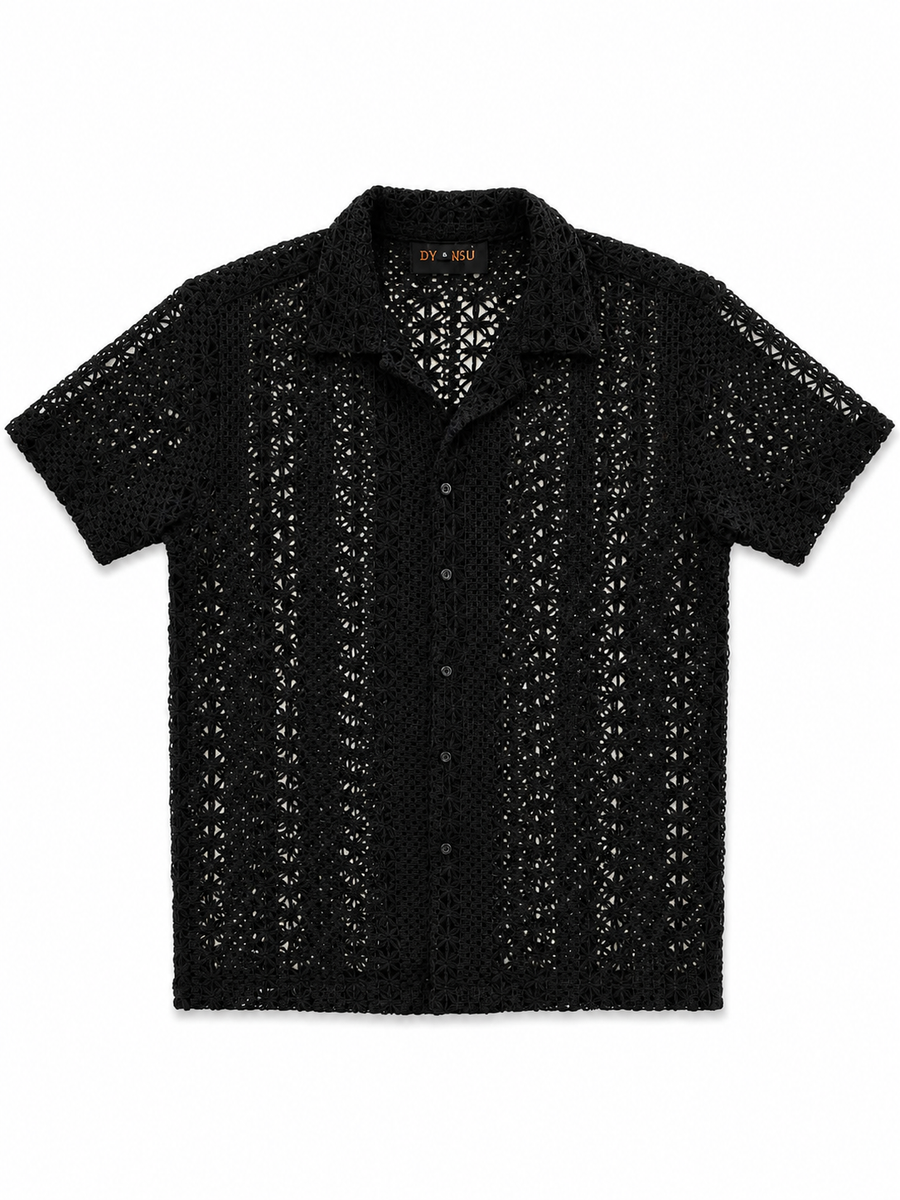 Noir Crochet Shirt