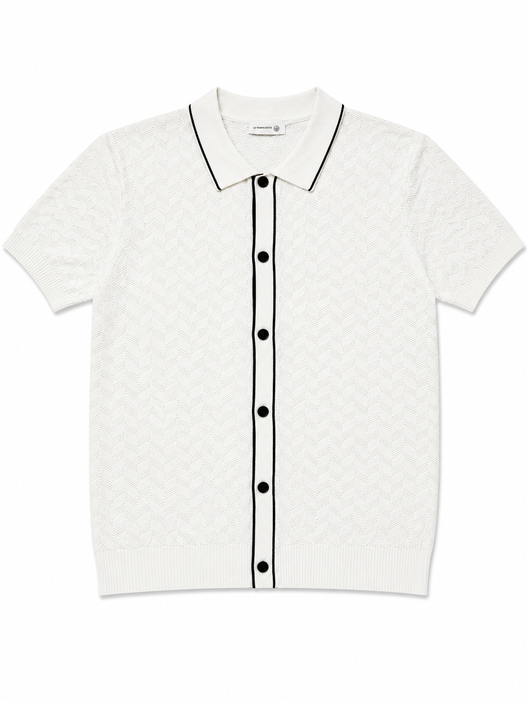 White Grid Polo