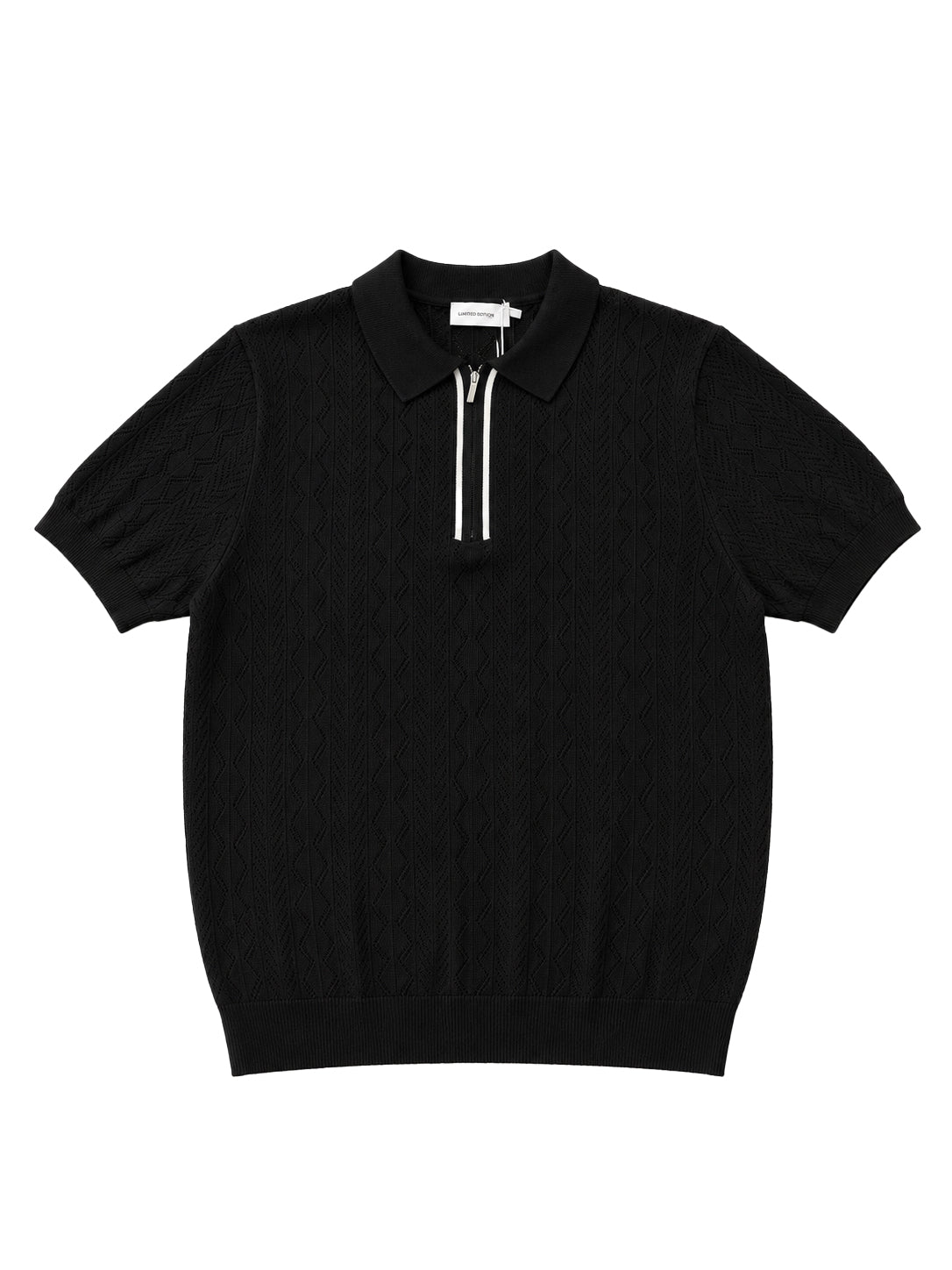 Black Zip Polo