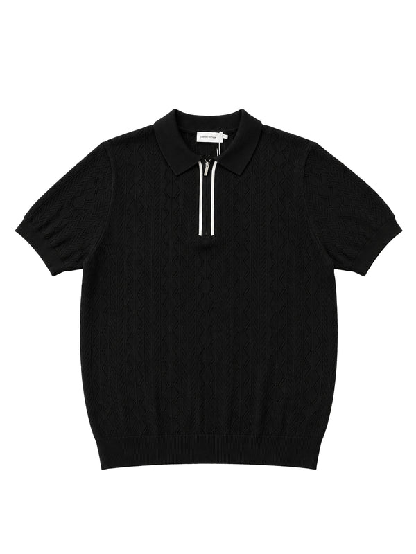 Black Zip Polo