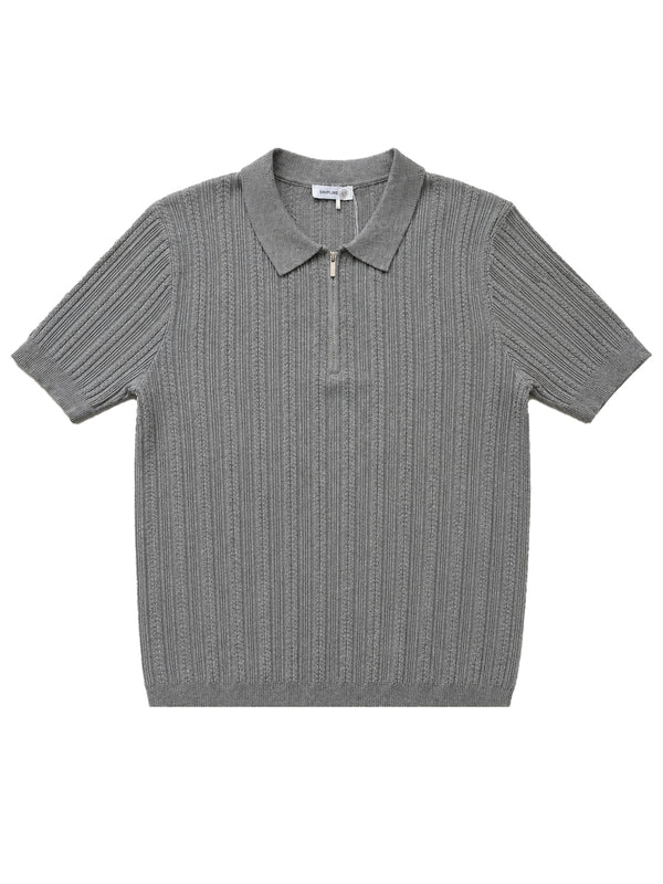 Slate Zip Polo