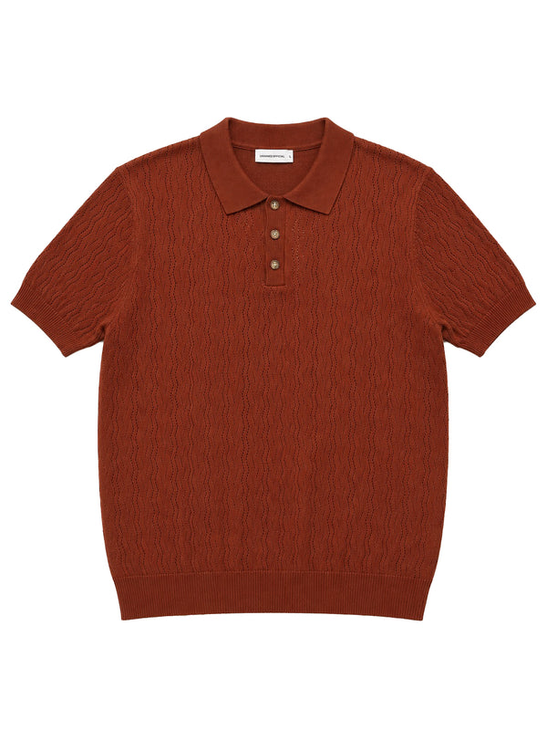 Terra Cotta Knit Polo