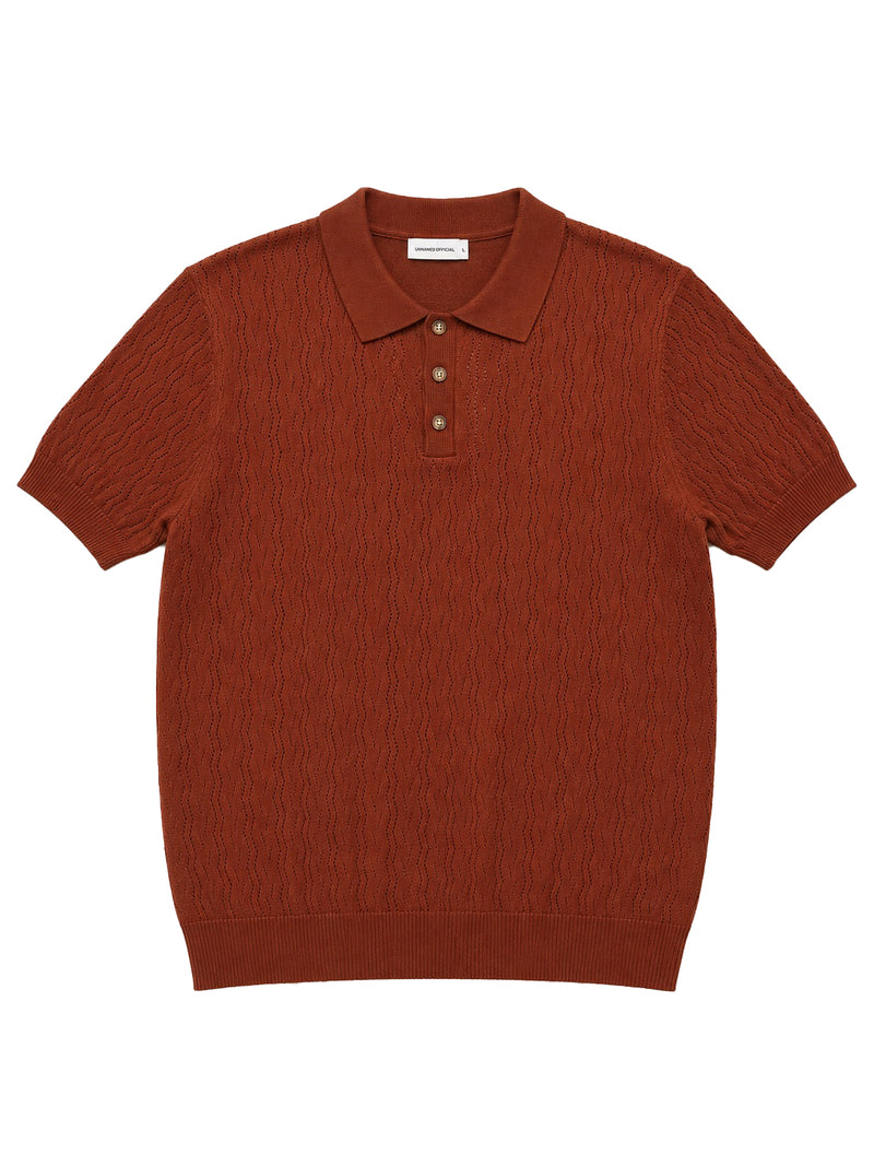 Terra Cotta Knit Polo