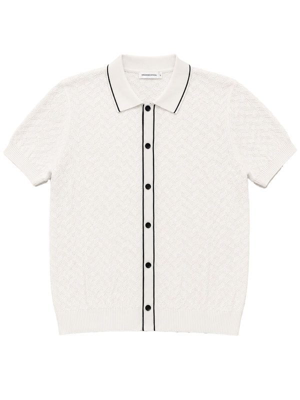 White Monogram Polo