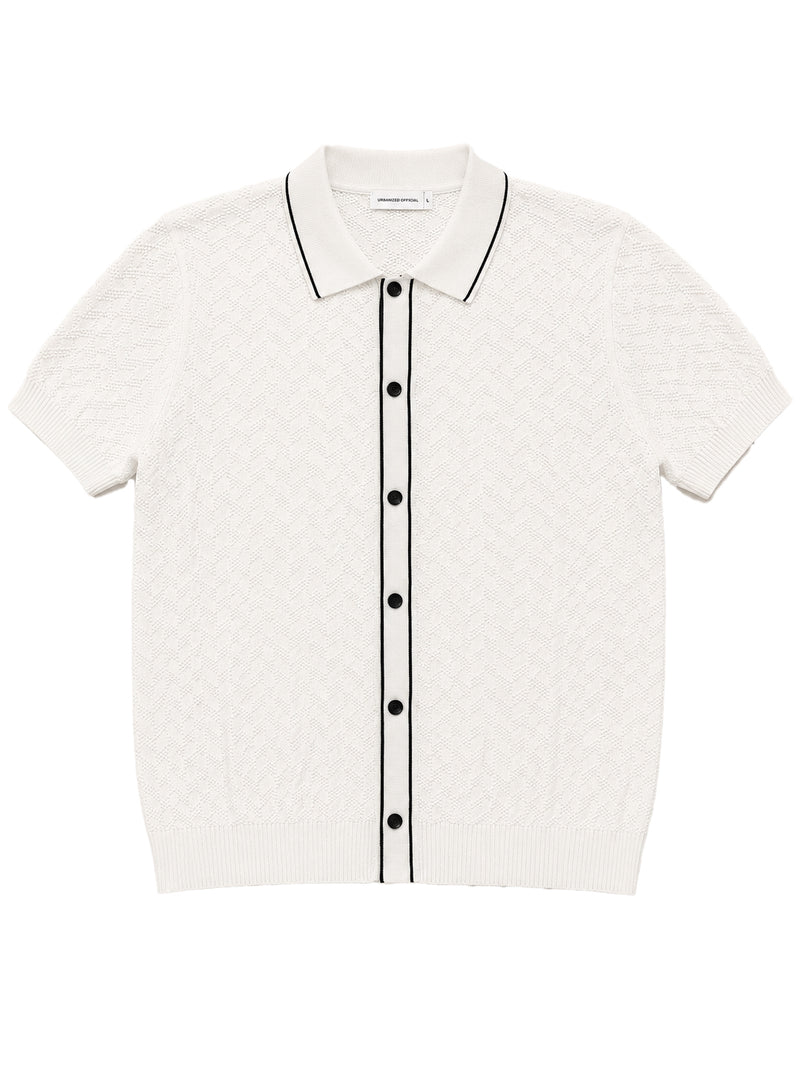White Monogram Polo