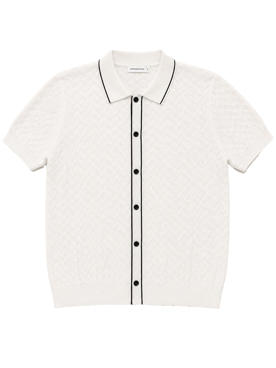 White Monogram Polo