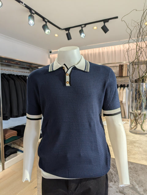 Spread Collar Polo - Dark Navy