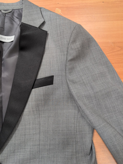 Satin Trim Notch Lapel